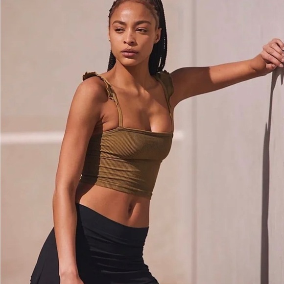 FREE PEOPLE Happiness Runs Flirty
Crop Tank . - Picture 2 of 9